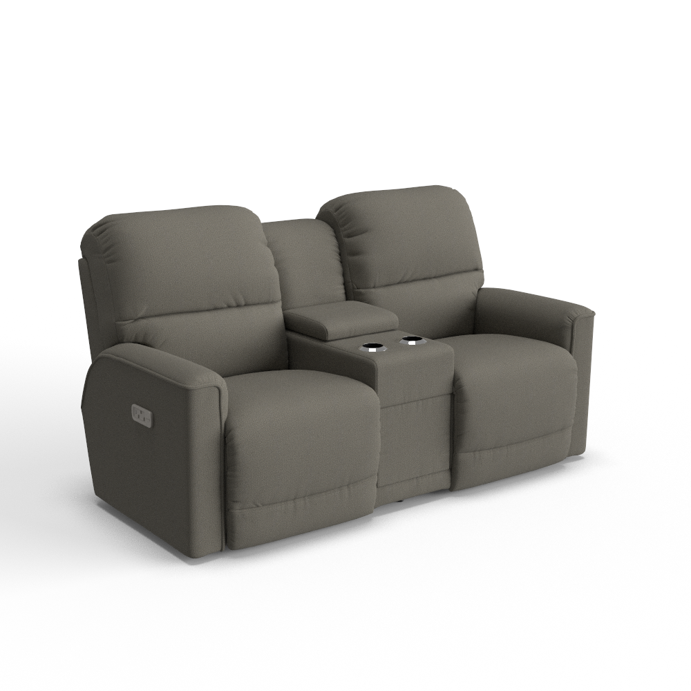Cade Power Reclining Loveseat w/ Headrest, Lumbar & Console
